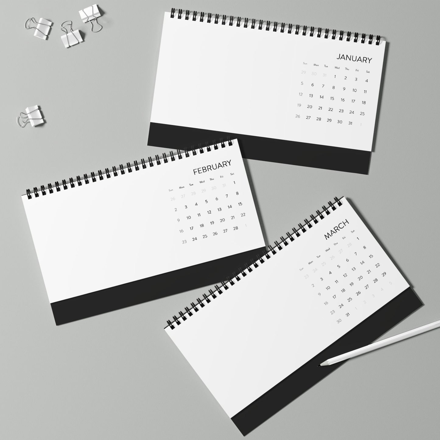 Desktop Calendar (2025 grid) - HealthCare Solutions