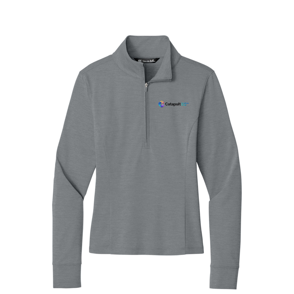 TravisMathew Women's Onward 1/2-Zip — Quiet Shade Grey Heather