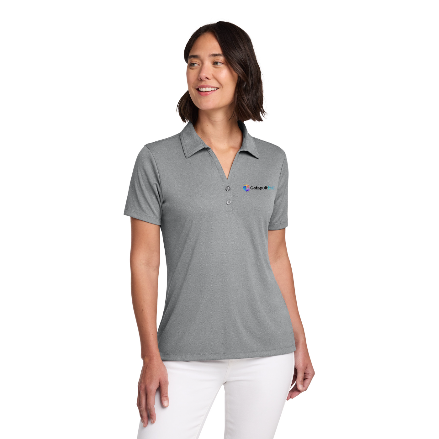 TravisMathew Women's Coto Performance Polo - Federal Services — model