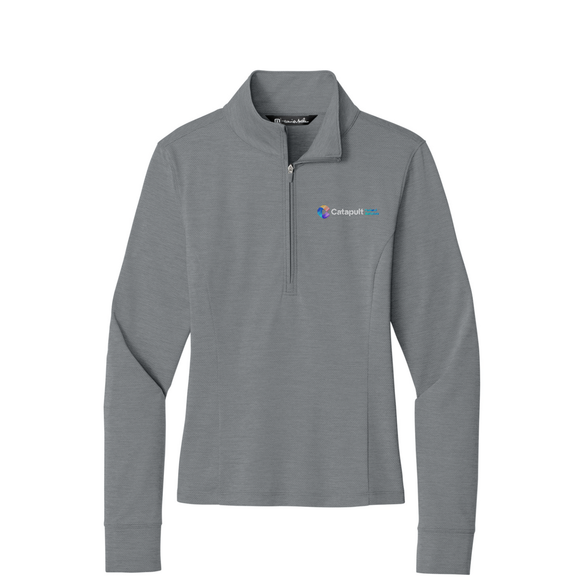 TravisMathew Women's Onward 1/2-Zip - Federal Service — Quiet Shade Grey Heather