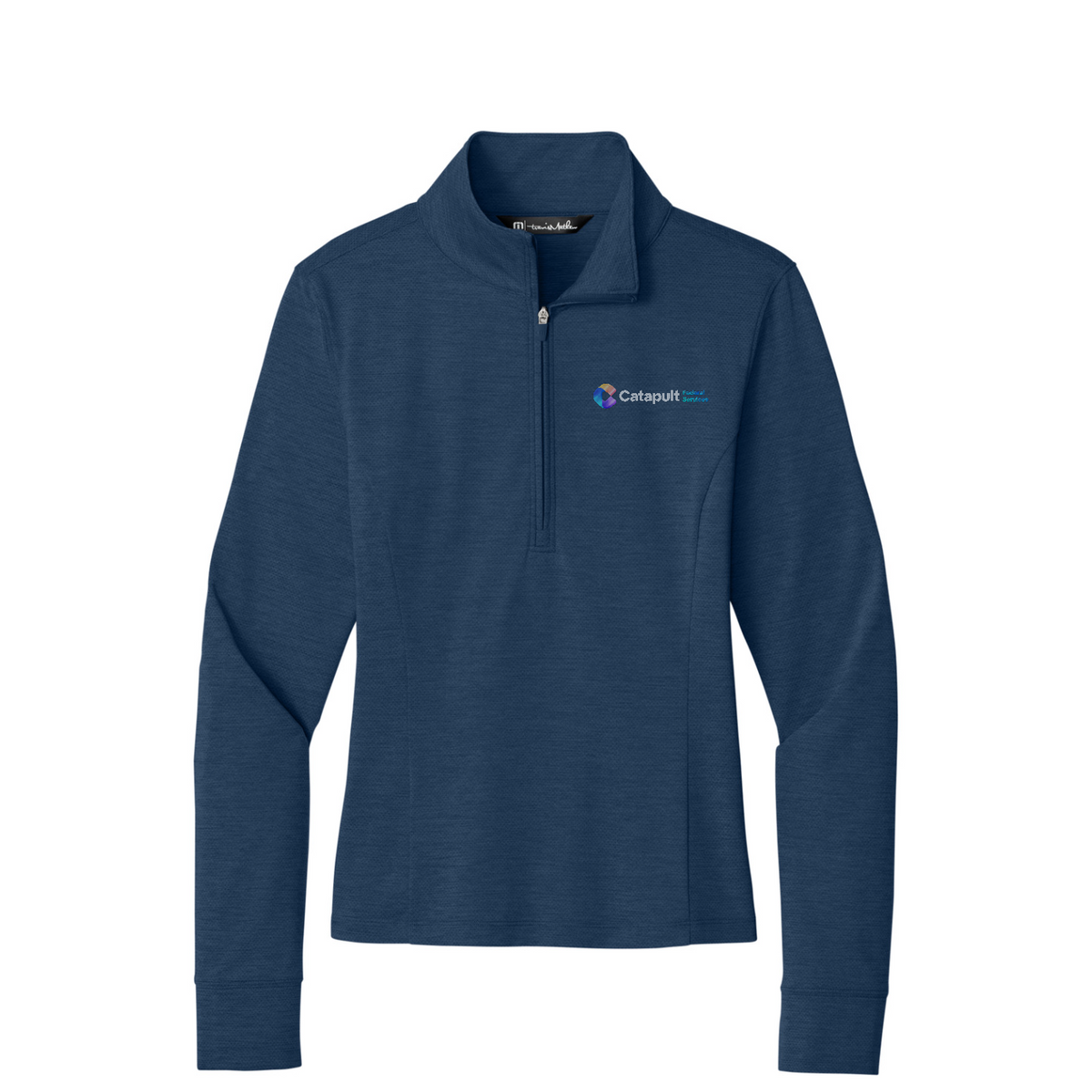 TravisMathew Women's Onward 1/2-Zip - Federal Service — Navy Heather