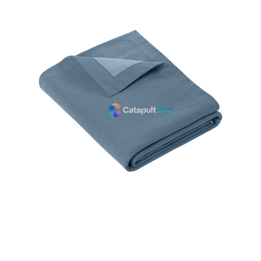 Comfort Colors Fleece Dorm Blanket — Blue Jean