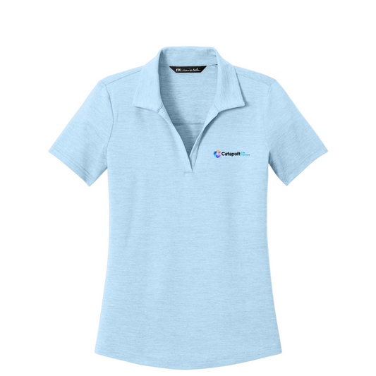 TravisMathew Women's Onward Polo - Life Sciences — Airy Blue Heather
