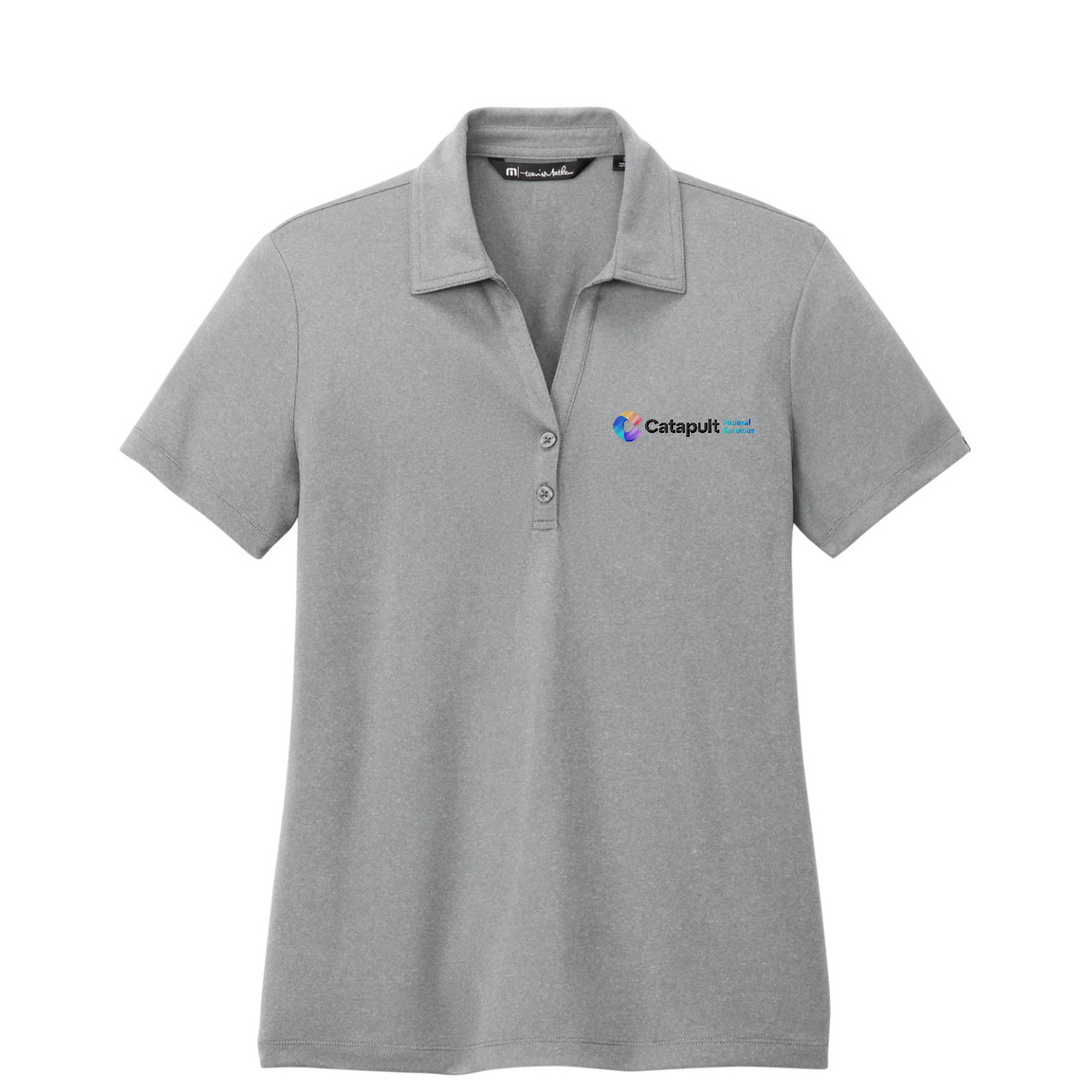 TravisMathew Women's Coto Performance Polo - Federal Services — Quiet Shade Grey Heather
