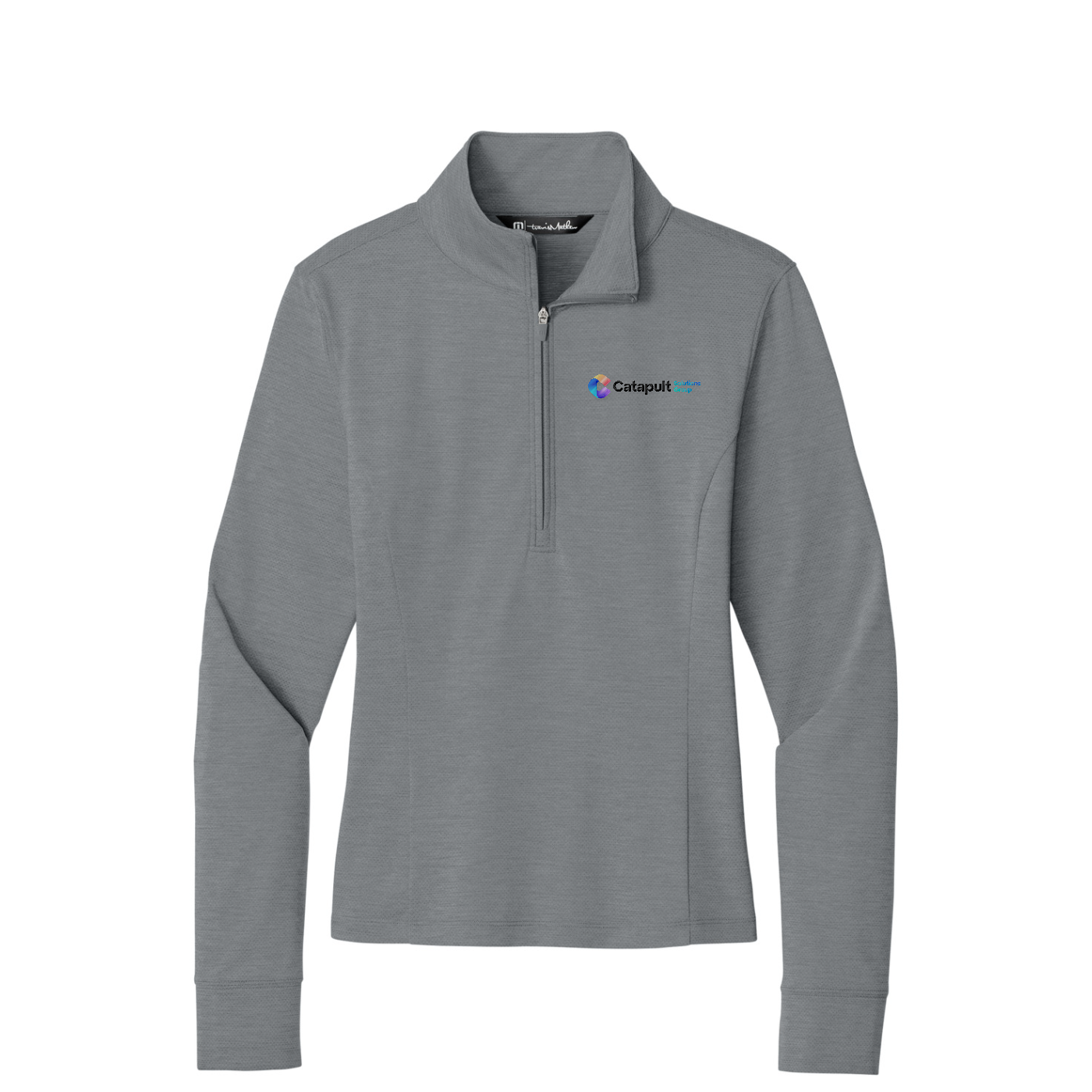 TravisMathew Women's Onward 1/2-Zip — Quiet Shade Grey Heather