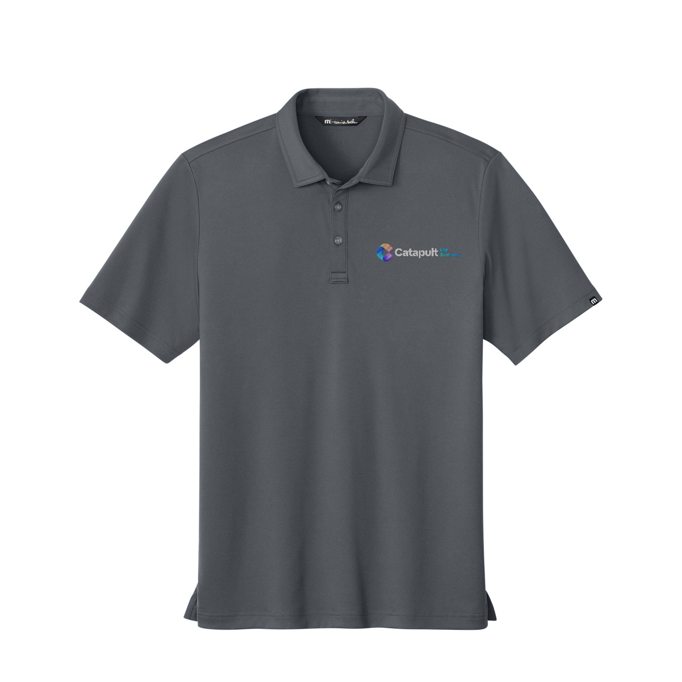 TravisMathew Coto Performance Polo - Life Sciences — Quiet Shade Grey/ Black