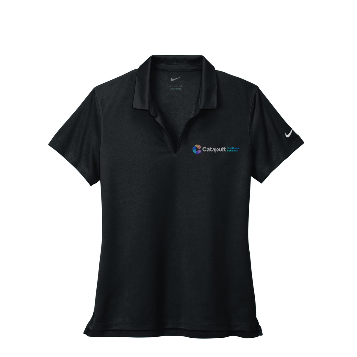 Nike Women's Dri-FIT Micro Pique 2.0 Polo - HealthCare Solutions — Black