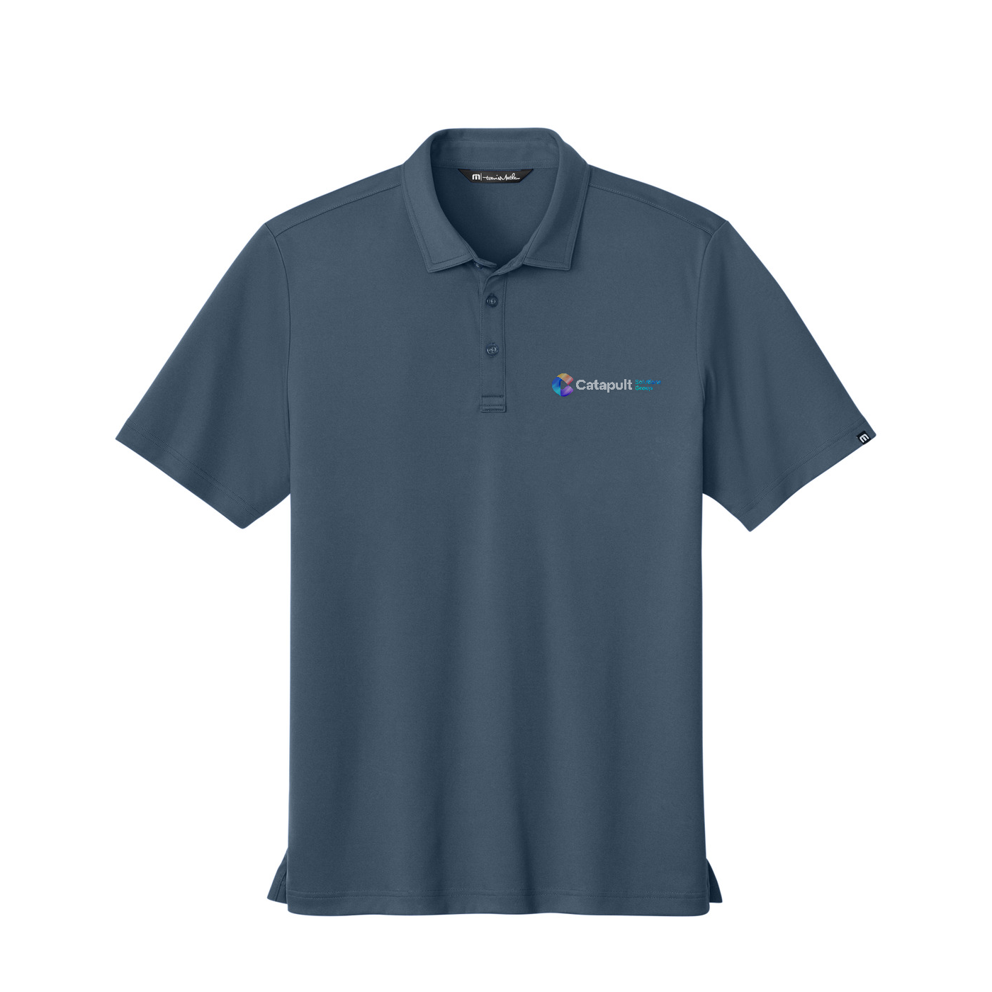 TravisMathew Coto Performance Polo - Solutions Group — Vintage Indigo/ Black