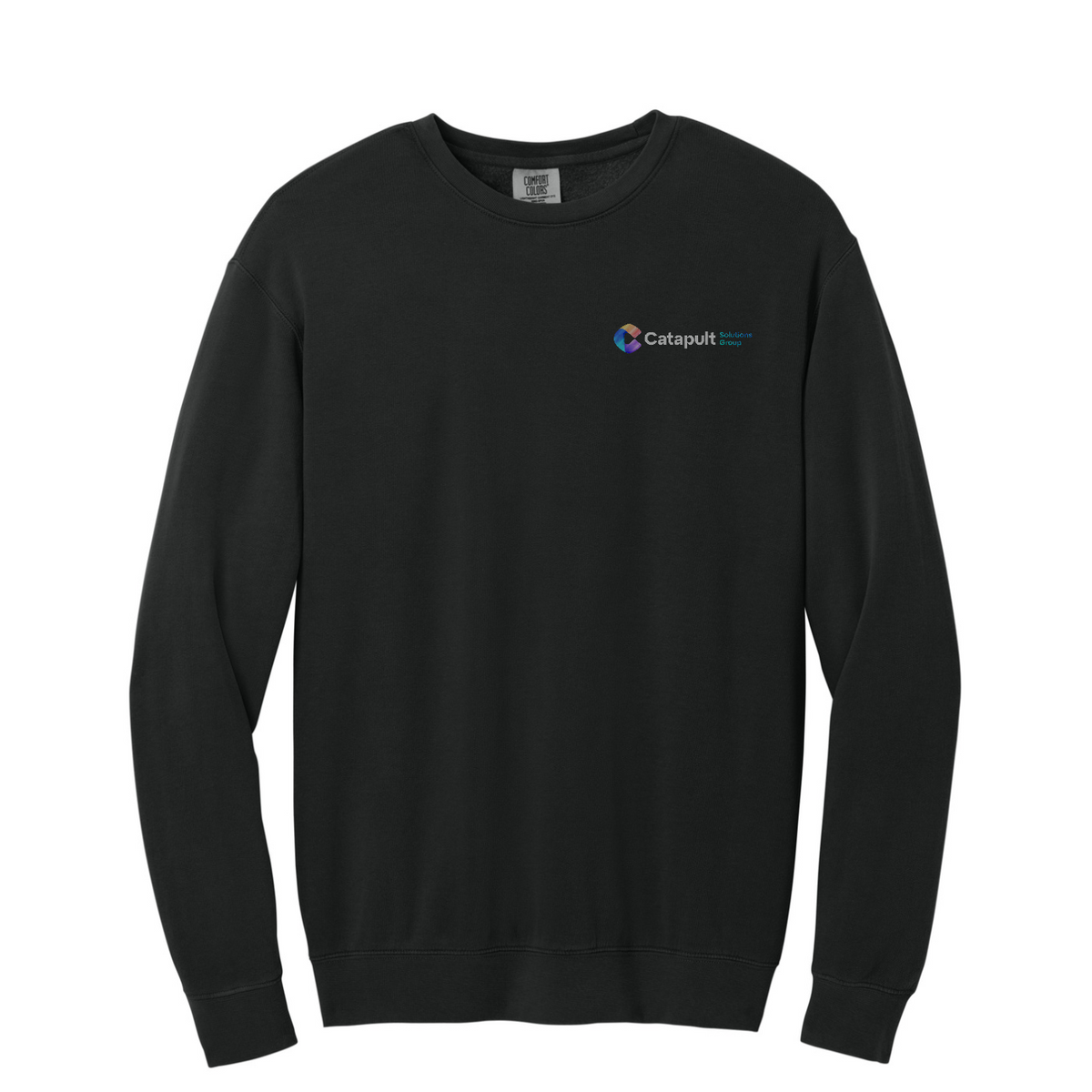Comfort Colors Lightweight Crewneck Sweatshirt — Black