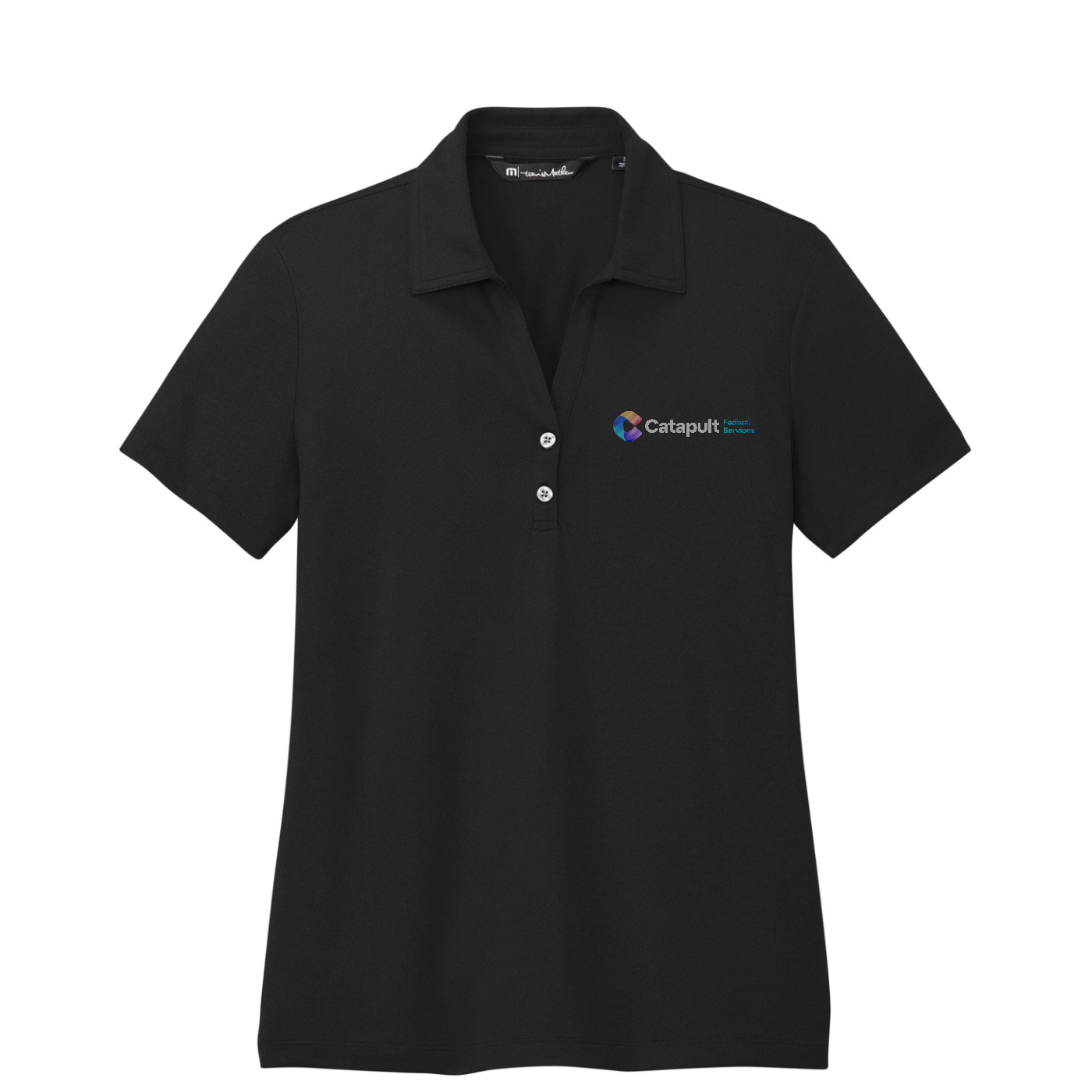 TravisMathew Women's Coto Performance Polo - Federal Services — Black