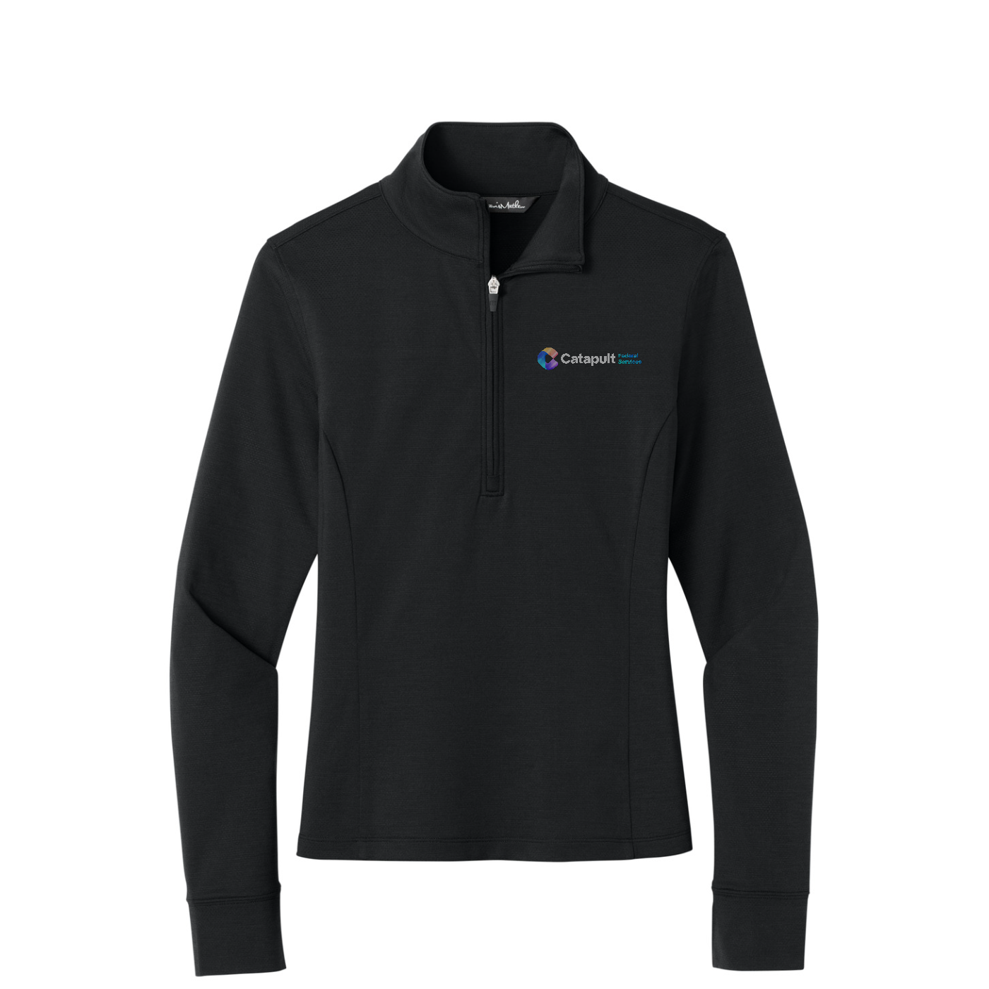 TravisMathew Women's Onward 1/2-Zip - Federal Service — Black