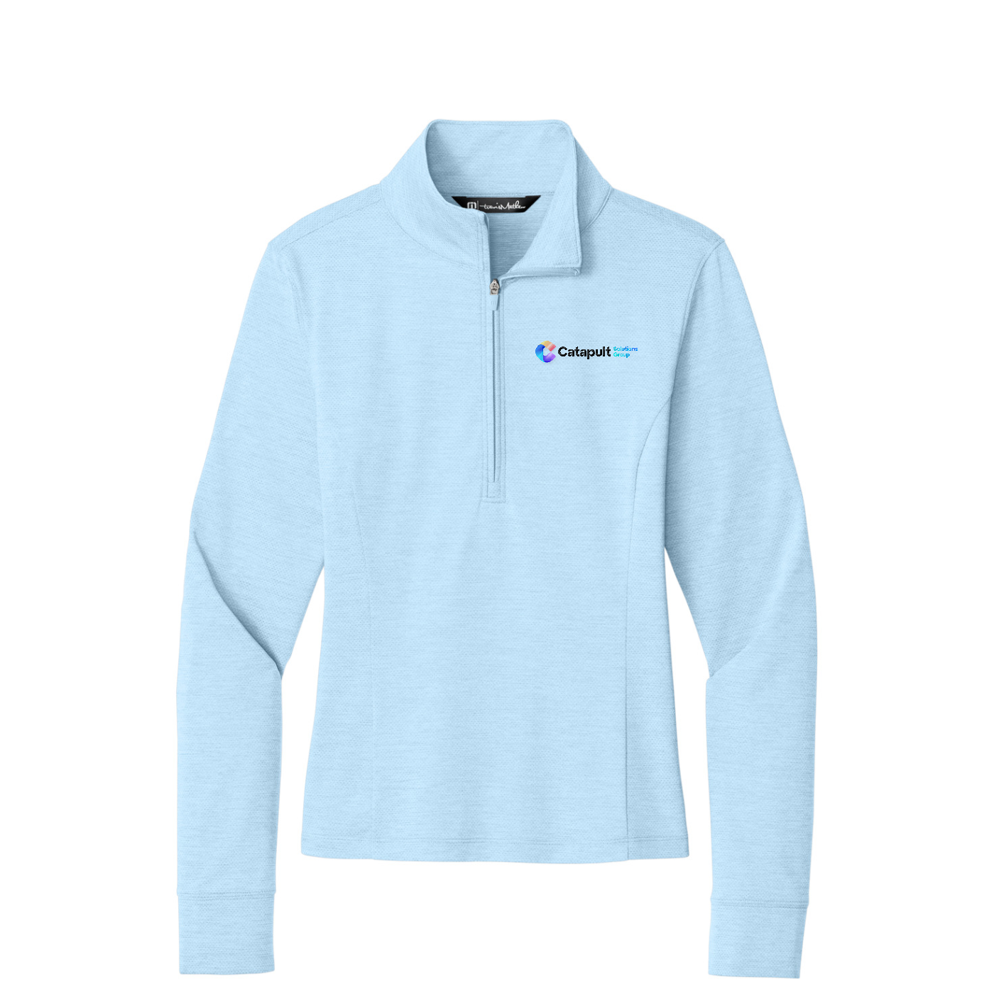 TravisMathew Women's Onward 1/2-Zip — Airy Blue Heather