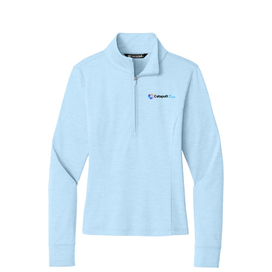 TravisMathew Women's Onward 1/2-Zip - Life Sciences — Airy Blue Heather