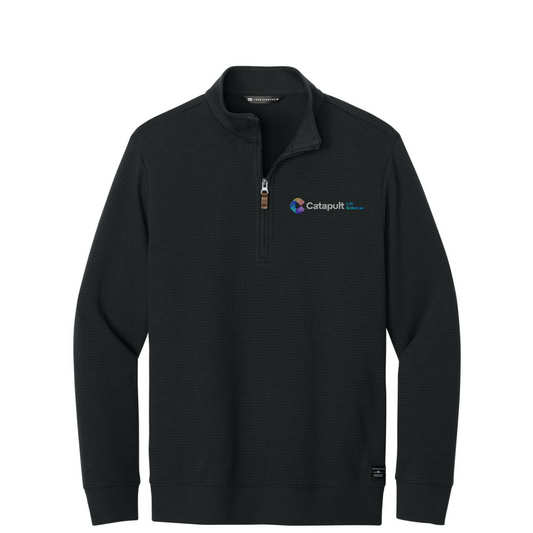 TravisMathew Waffle 1/4-Zip - Life Sciences — Black