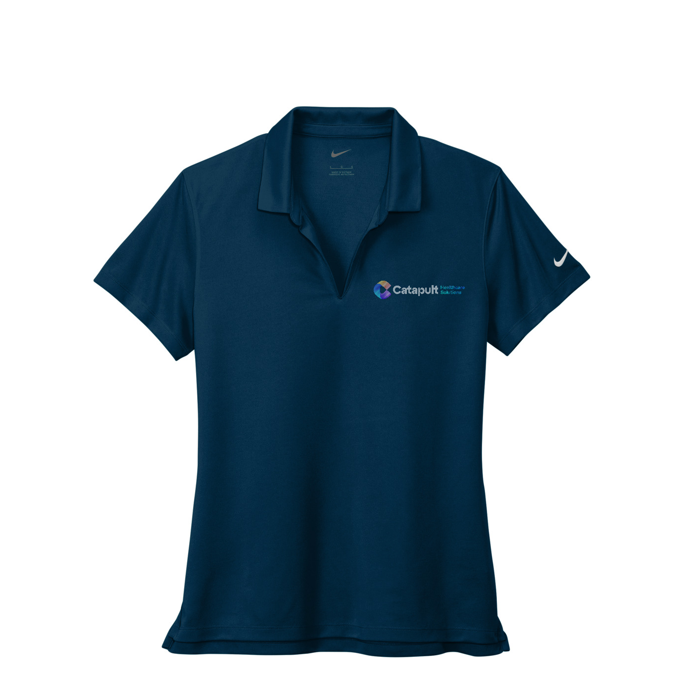Nike Women's Dri-FIT Micro Pique 2.0 Polo - HealthCare Solutions — Navy