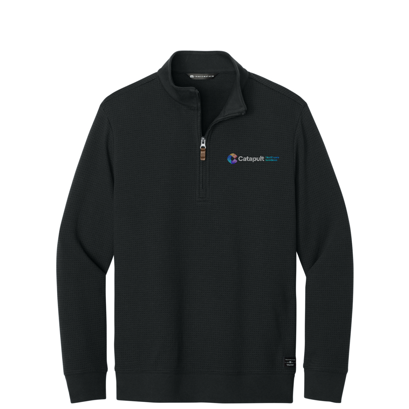 TravisMathew Waffle 1/4-Zip - HealthCare Solutions — Black