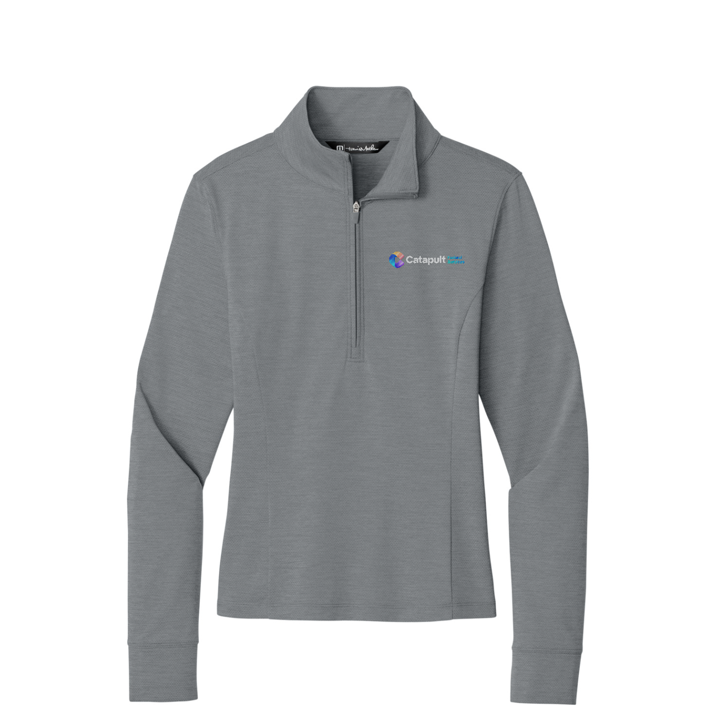 TravisMathew Women's Onward 1/2-Zip - Federal Service — Quiet Shade Grey Heather