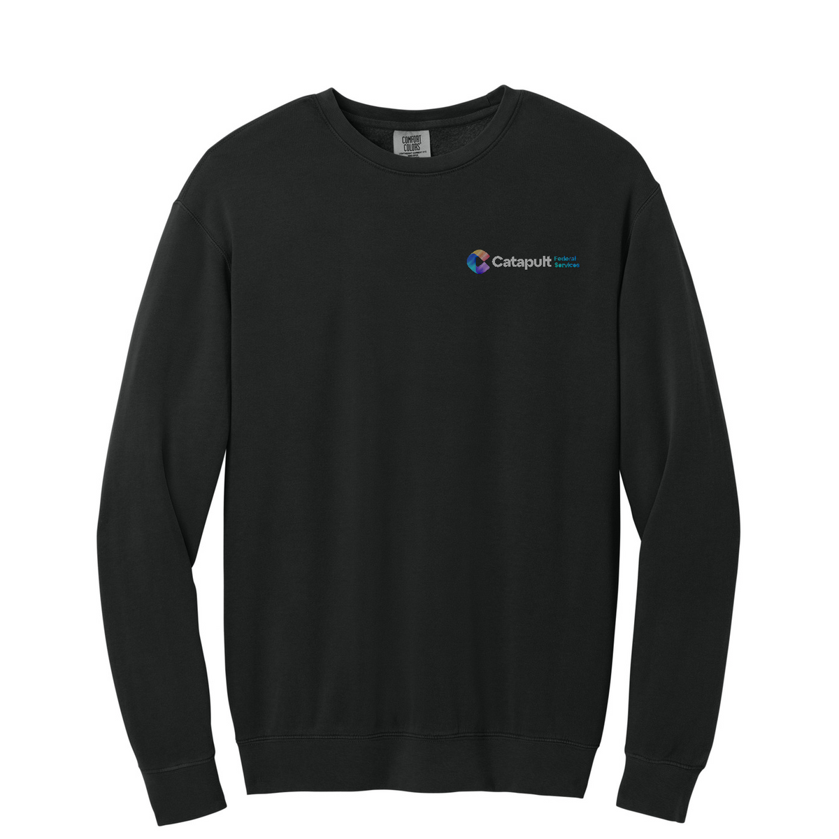 Comfort Colors Lightweight Crewneck Sweatshirt - Federal Services — Black