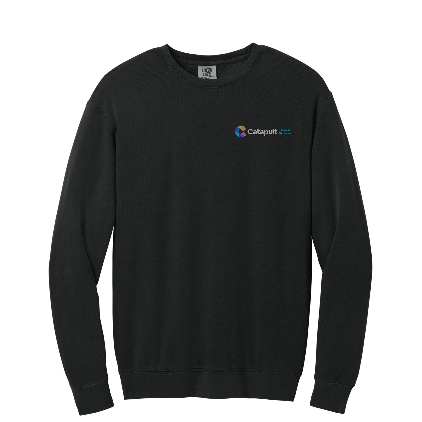 Comfort Colors Lightweight Crewneck Sweatshirt - Federal Services — Black