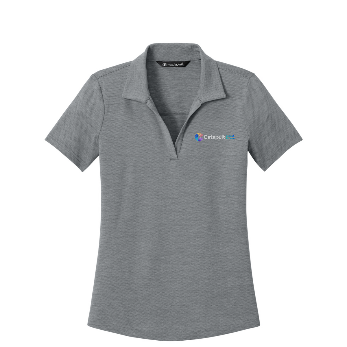 TravisMathew Women's Onward Polo - Federal Services — Quiet Shade Grey Heather