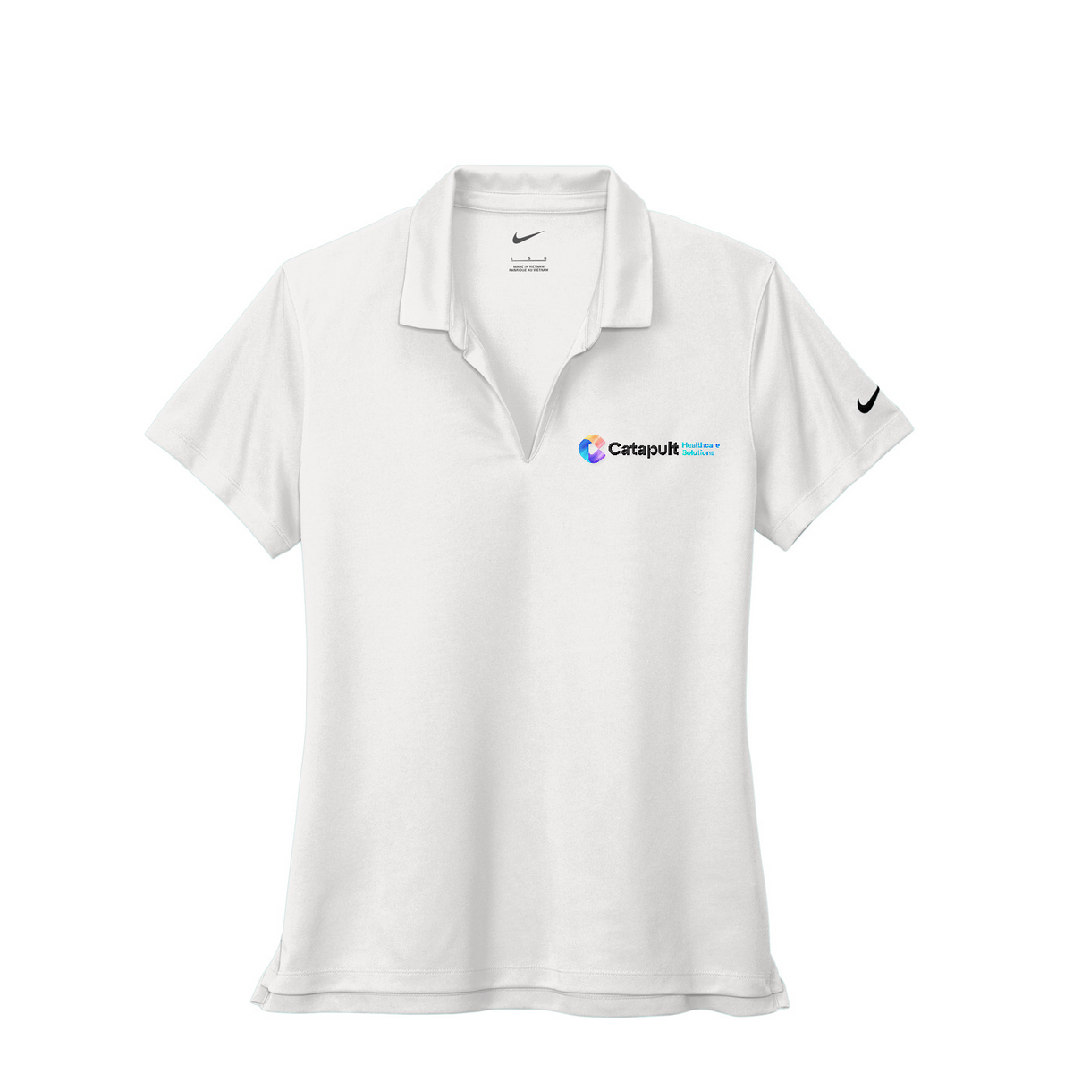 Nike Women's Dri-FIT Micro Pique 2.0 Polo - HealthCare Solutions — White