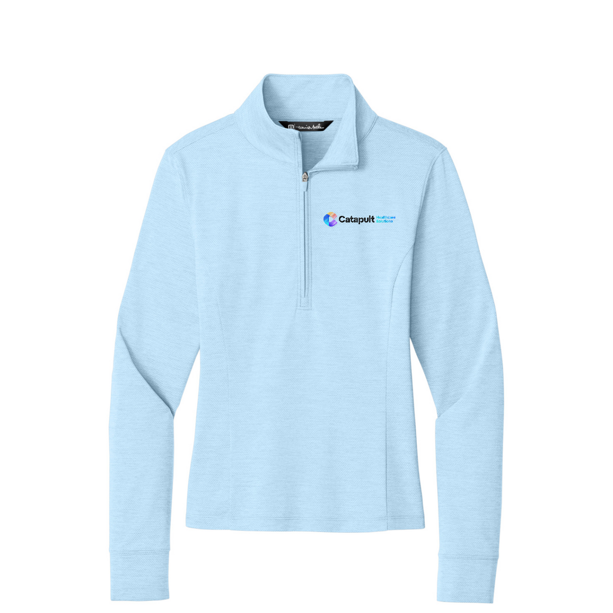 TravisMathew Women's Onward 1/2-Zip - HealthCare Solutions — Airy Blue Heather