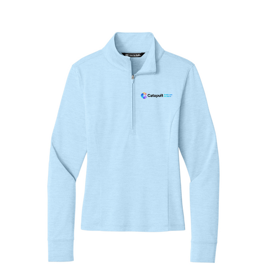 TravisMathew Women's Onward 1/2-Zip - HealthCare Solutions — Airy Blue Heather