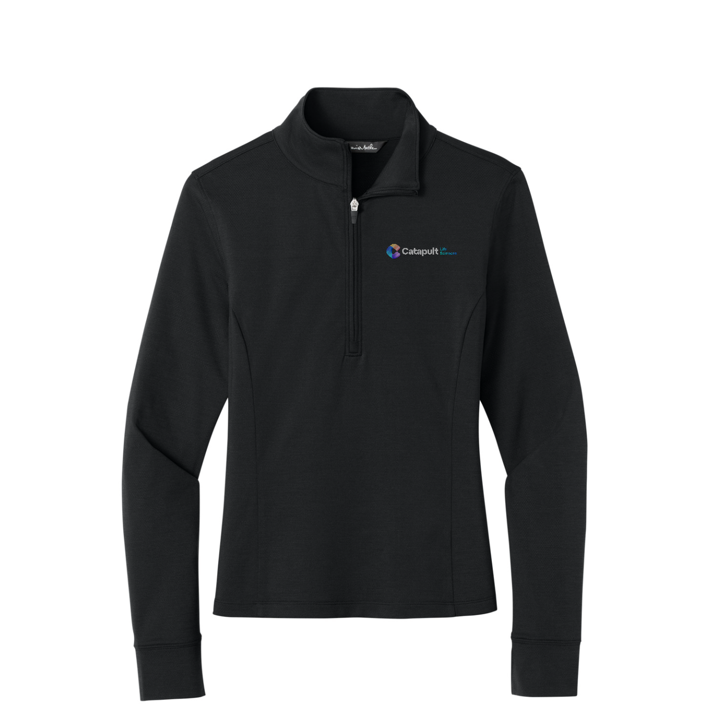 TravisMathew Women's Onward 1/2-Zip - Life Sciences — Black