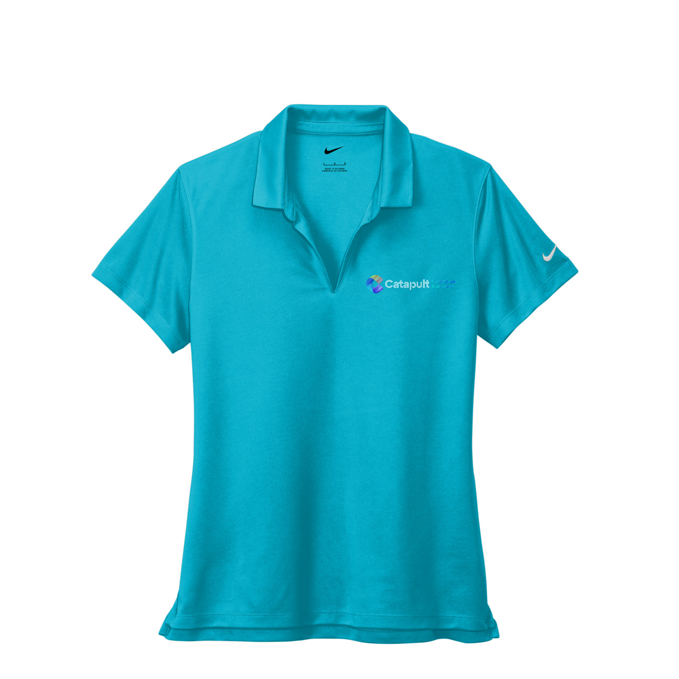 Nike Women's Dri-FIT Micro Pique 2.0 Polo - HealthCare Solutions — Tidal Blue
