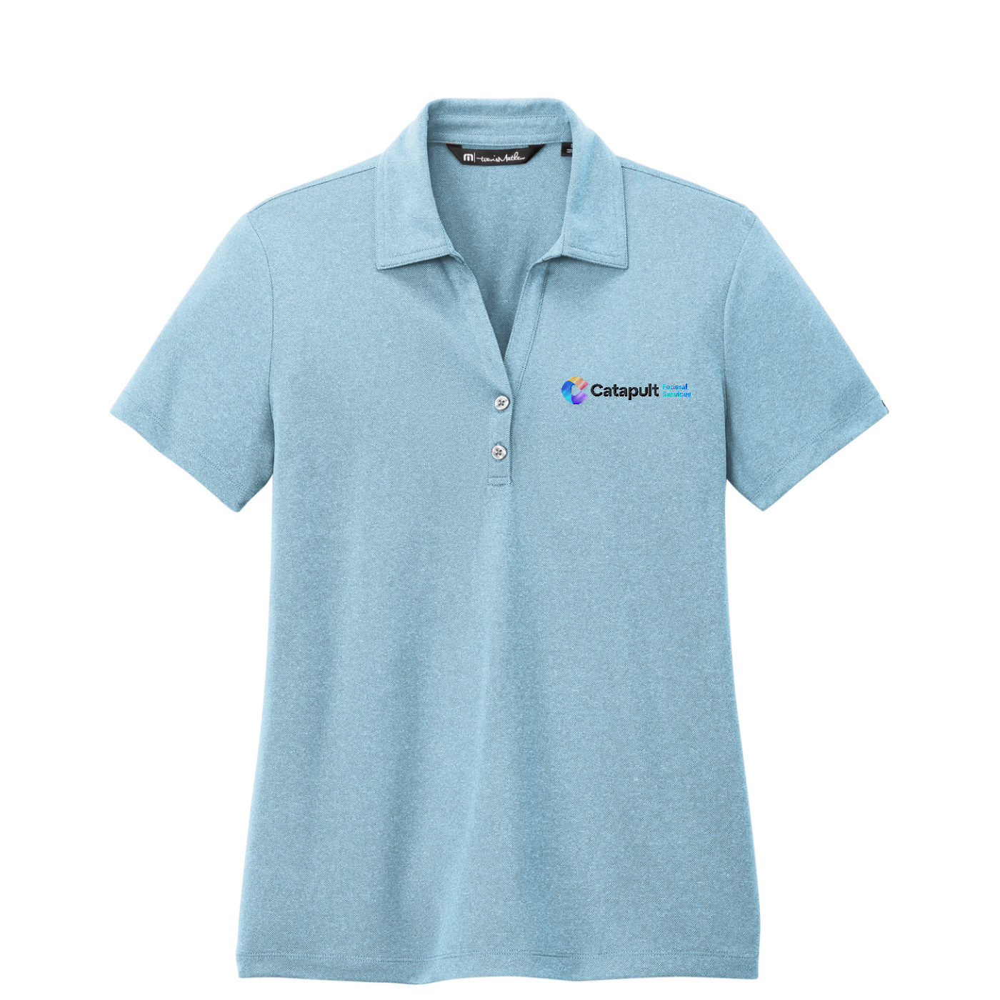 TravisMathew Women's Coto Performance Polo - Federal Services — Brilliant Blue Heather