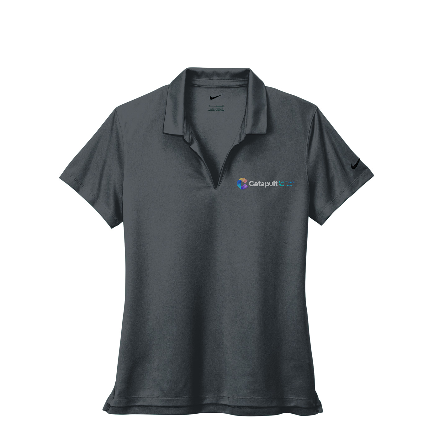 Nike Women's Dri-FIT Micro Pique 2.0 Polo - HealthCare Solutions — Anthracite