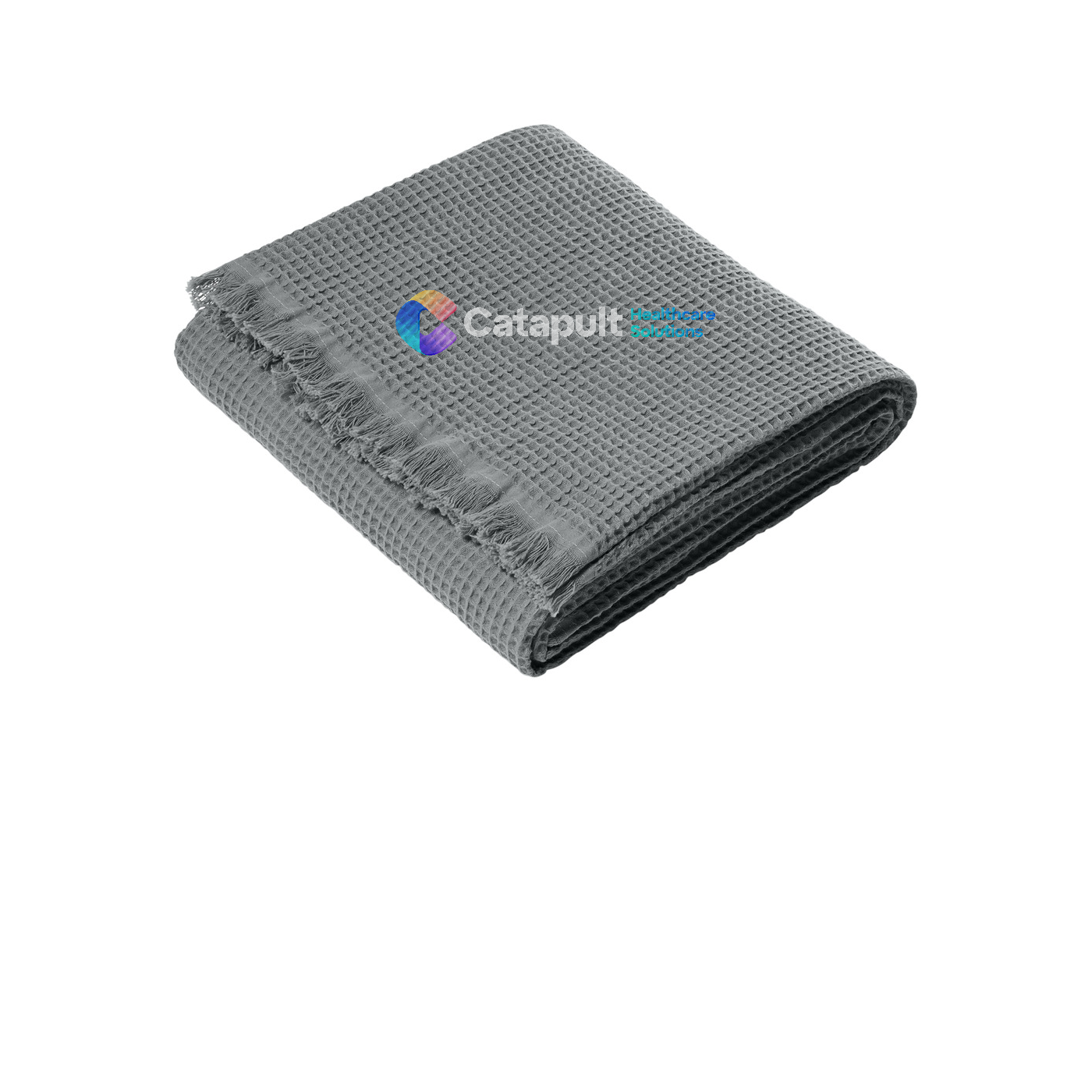Port Authority Waffle Throw - HealthCare Solutions — Gusty Grey