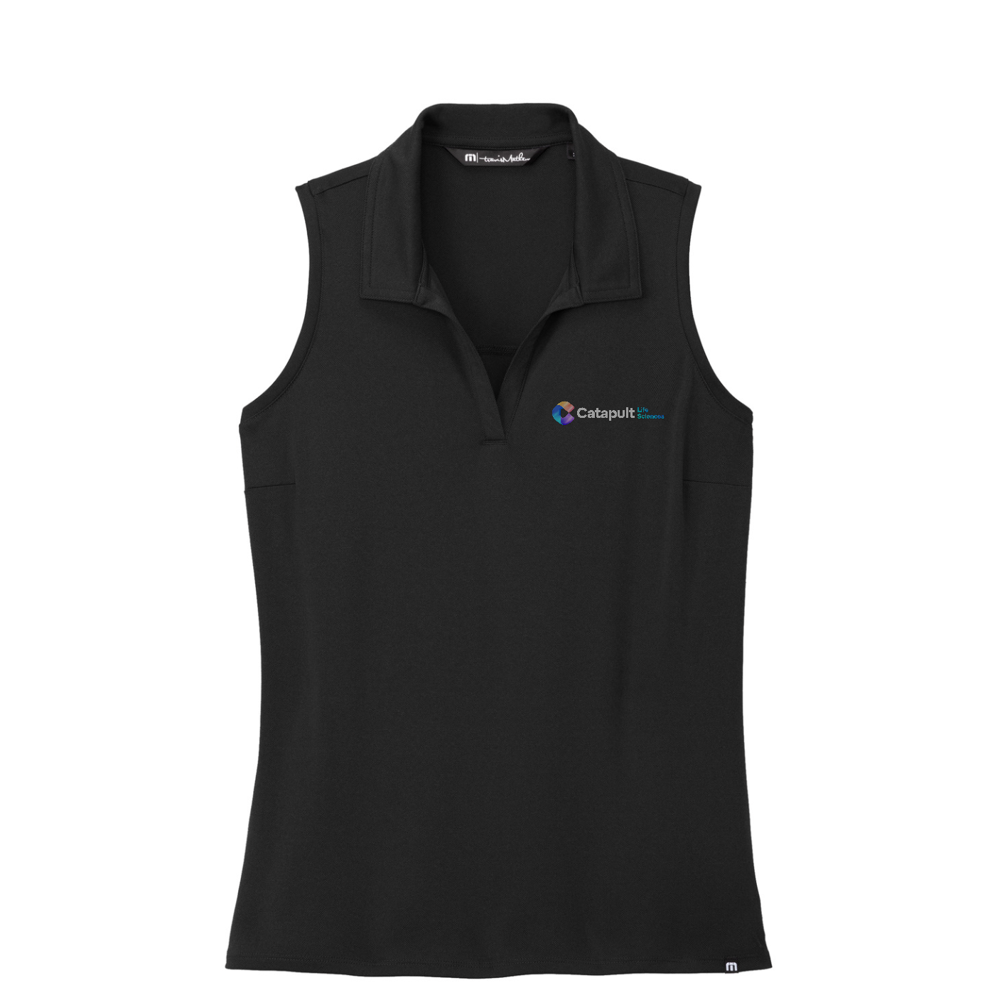 TravisMathew Women's Coto Performance Sleeveless Polo - Life Sciences — Black