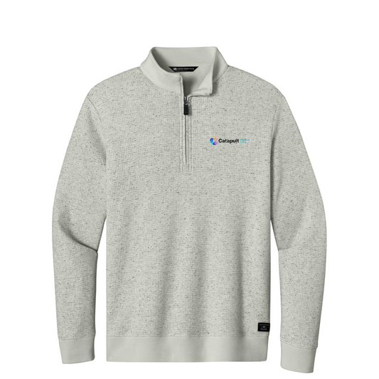 TravisMathew Waffle 1/4-Zip — Light Grey Heather